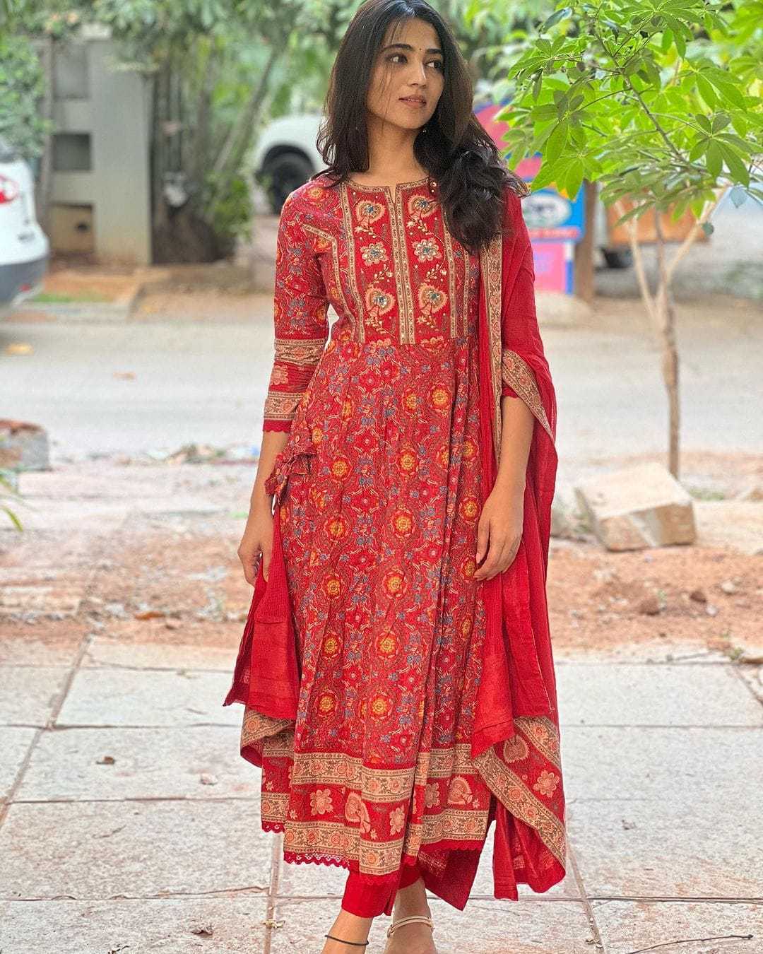 Charming in Cotton ? Embroidered Floral Printex Dress for Women (XL) - Image 3